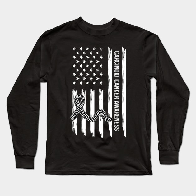 Carcinoid Cancer Awareness Long Sleeve T-Shirt by Geek-Down-Apparel